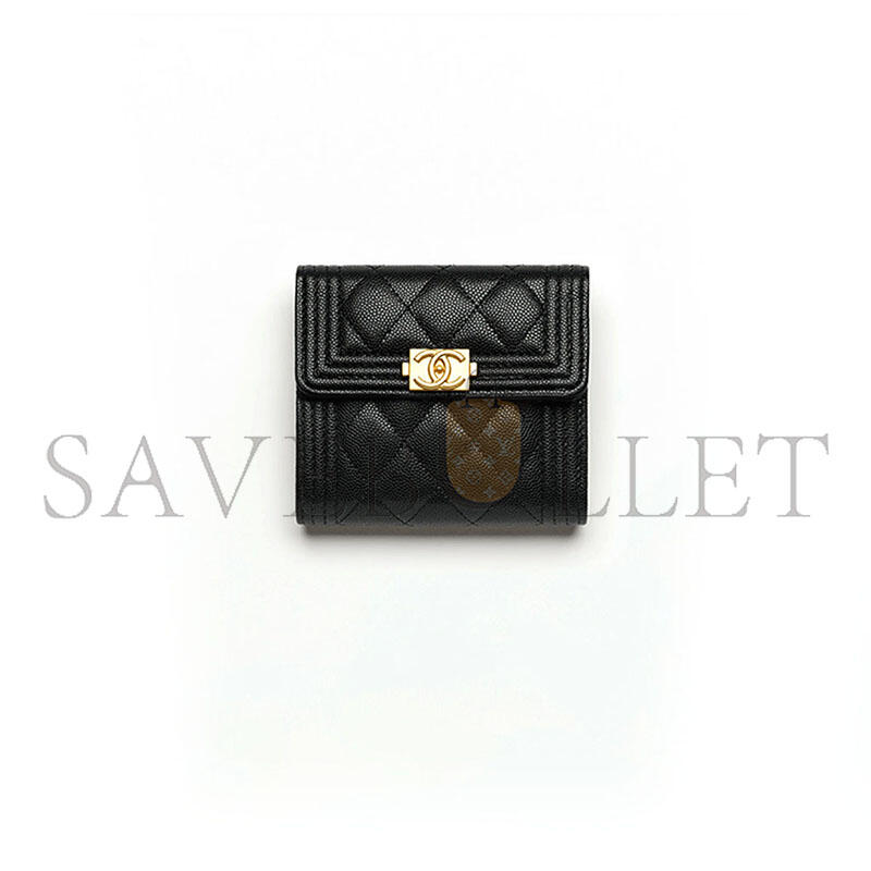 CHANEL BOY CHANEL SMALL FLAP WALLET A80734 (11.5*10.5*3cm)